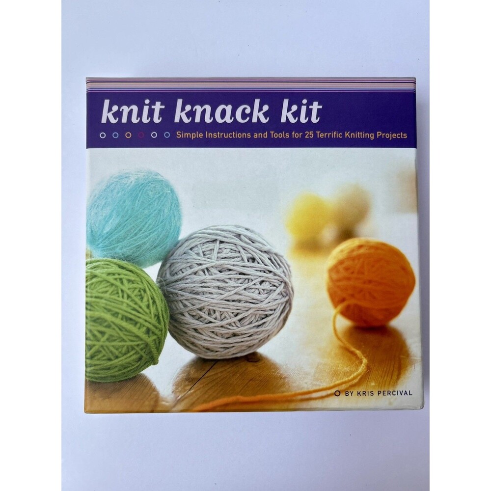 Knit Knack Kit Simple Instructions Patters & Tools for 23 Knitting Projects!!